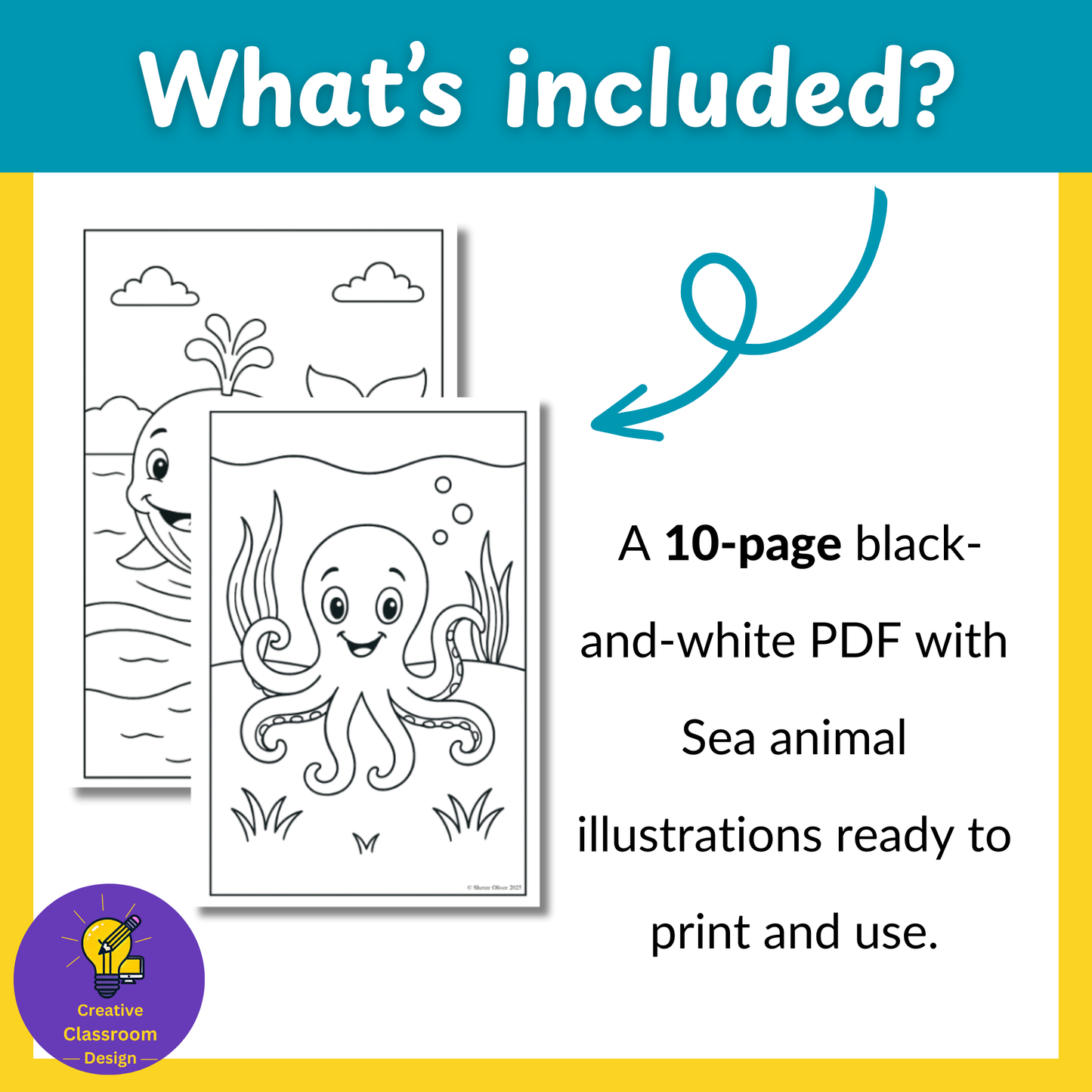 Under the Sea Colouring Pages | 10 Pages