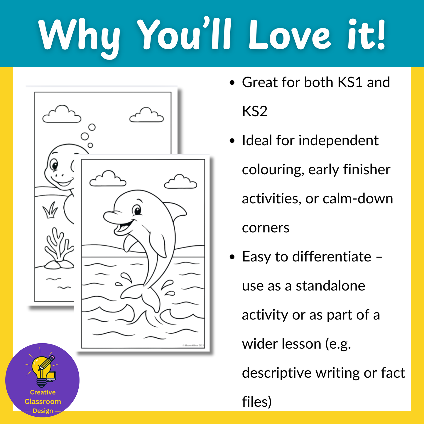 Under the Sea Colouring Pages | 10 Pages
