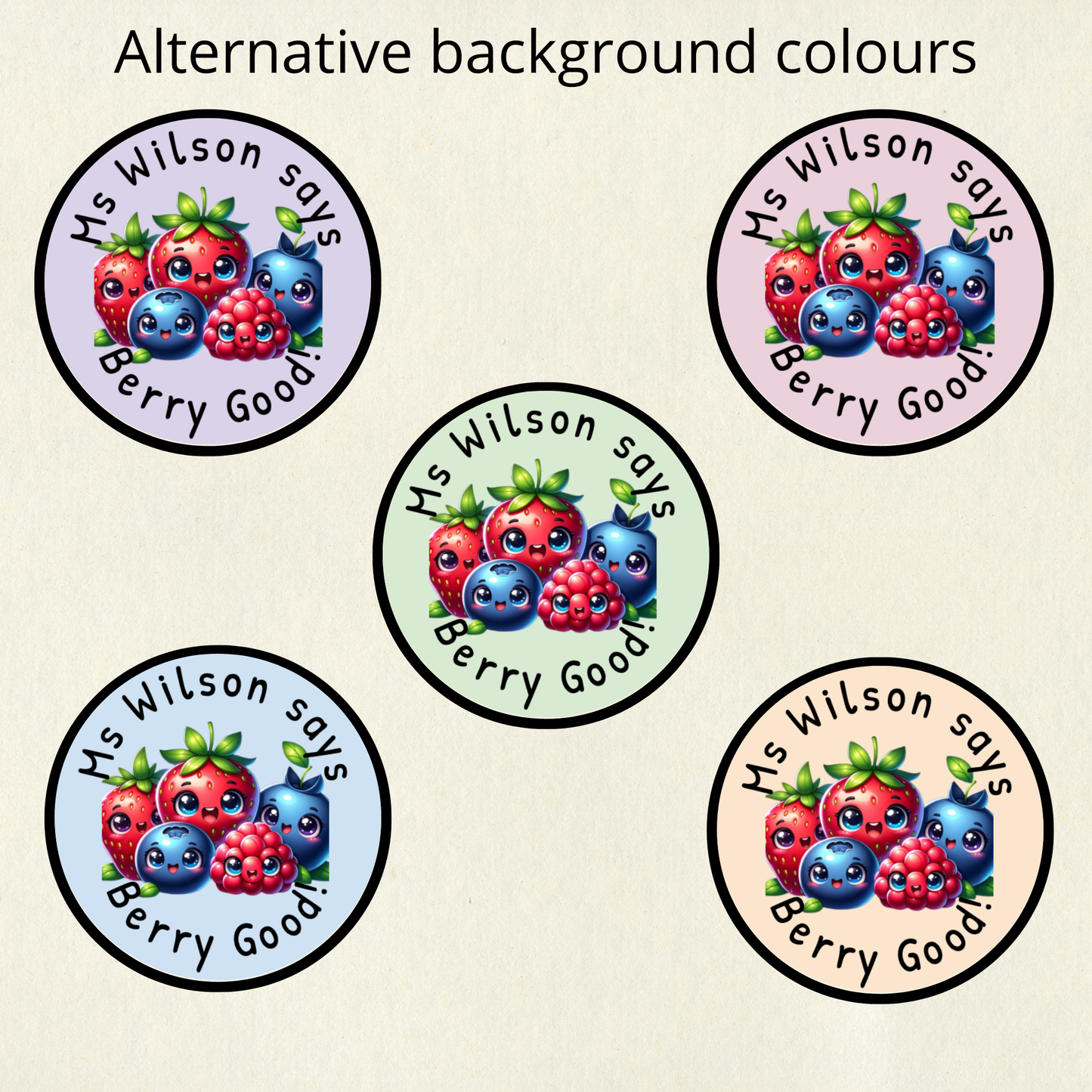 Personalised Berry Scented Reward Stickers | 6 Colours | Smelly Stickers