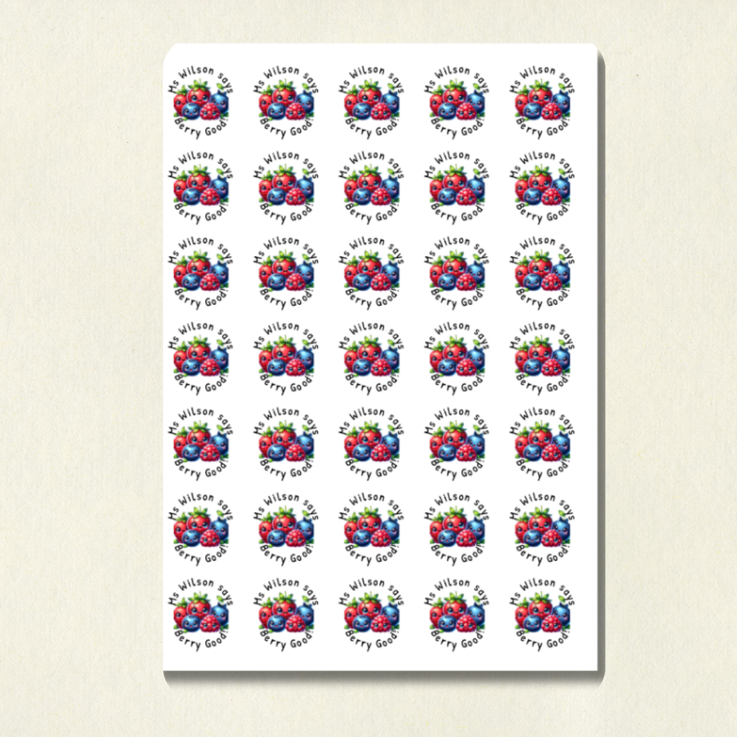 Personalised Berry Scented Reward Stickers | 6 Colours | Smelly Stickers